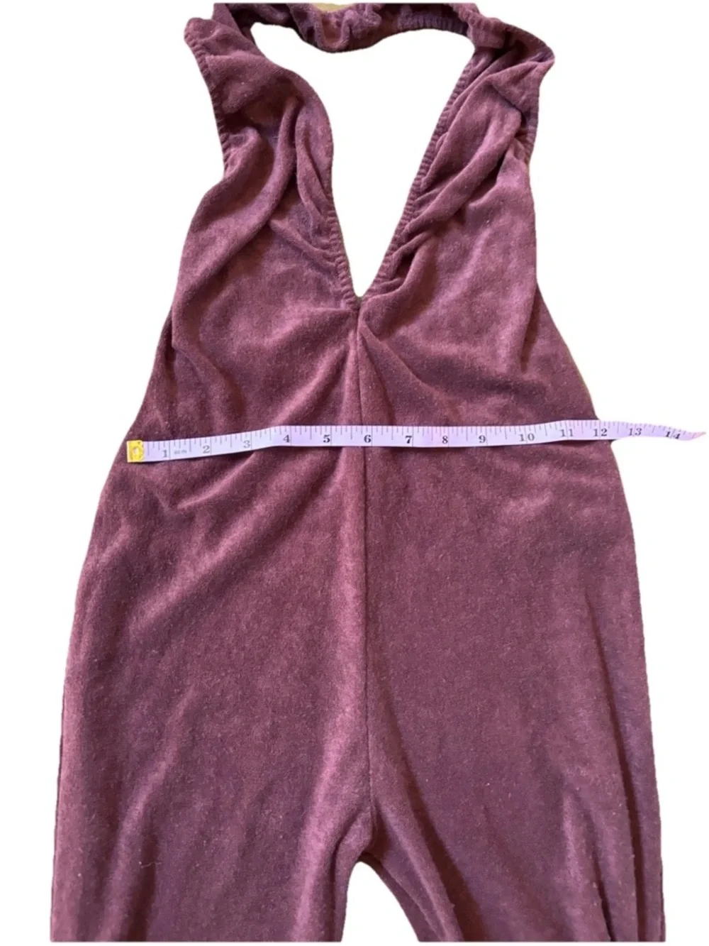 Edikted Brown Halter Open Back Flare Jumpsuit XS Y2K